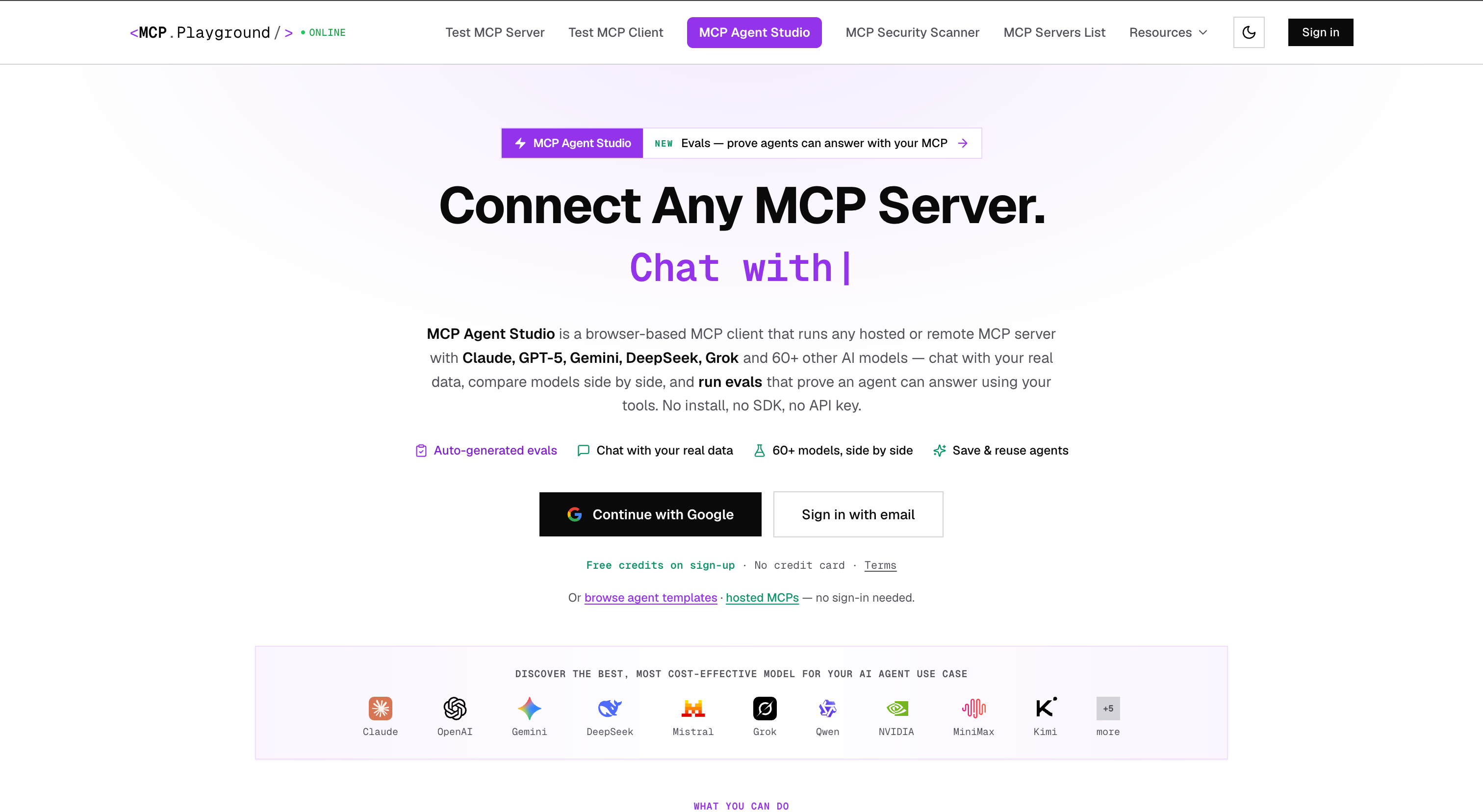 MCP Playground Online