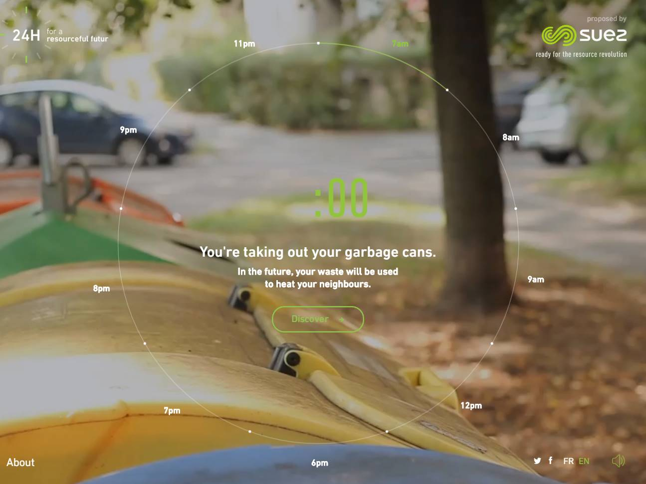 Screenshot of the 24h for a resourceful future website
