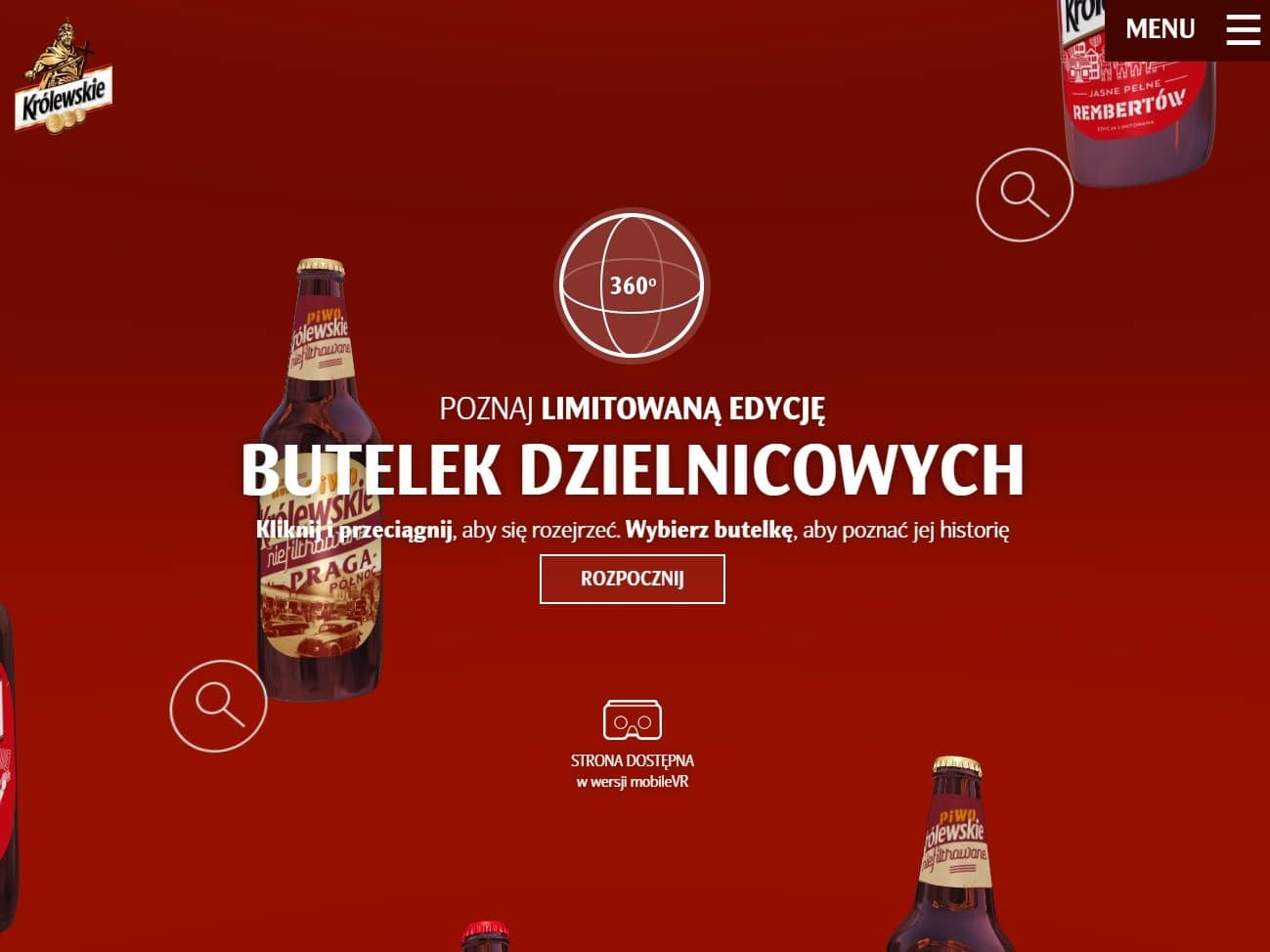 Screenshot of the 360º Butelki Dzielnicowe website