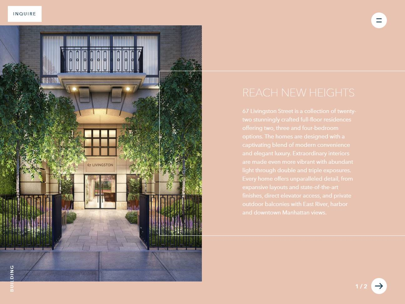 Screenshot of the 67 Livingston website