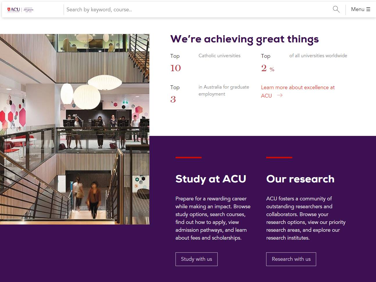 Screenshot of the A Life Less Ordinary website