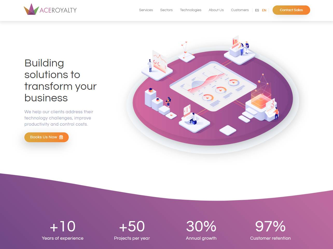 Screenshot of the Aceroyalty website