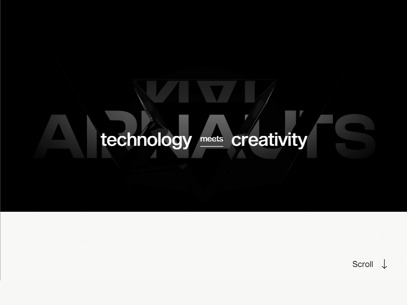 Screenshot of the Airnauts.com – technology meets creativity website