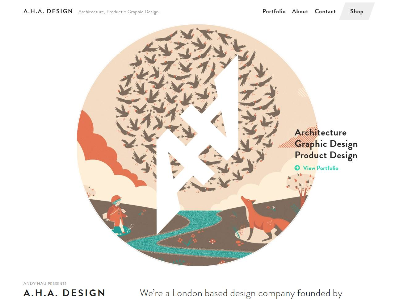 Screenshot of the Andy Hau website