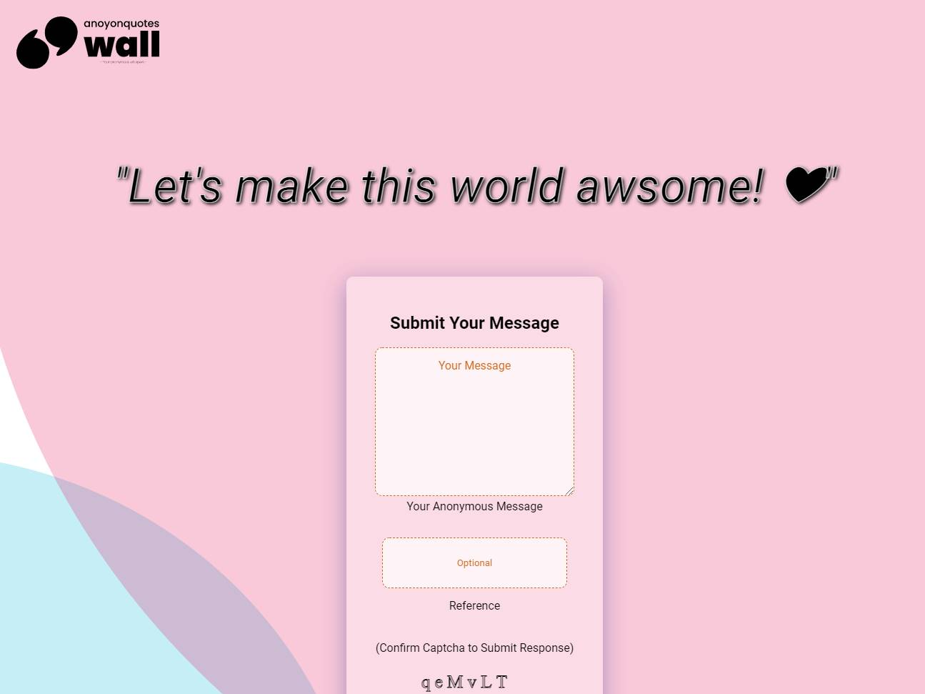 Screenshot of the Anoyonquotes website