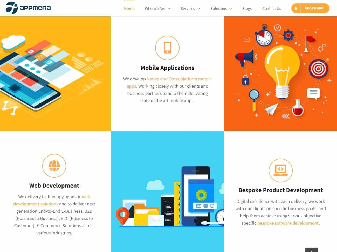 Screenshot of the Appmena Expertise website
