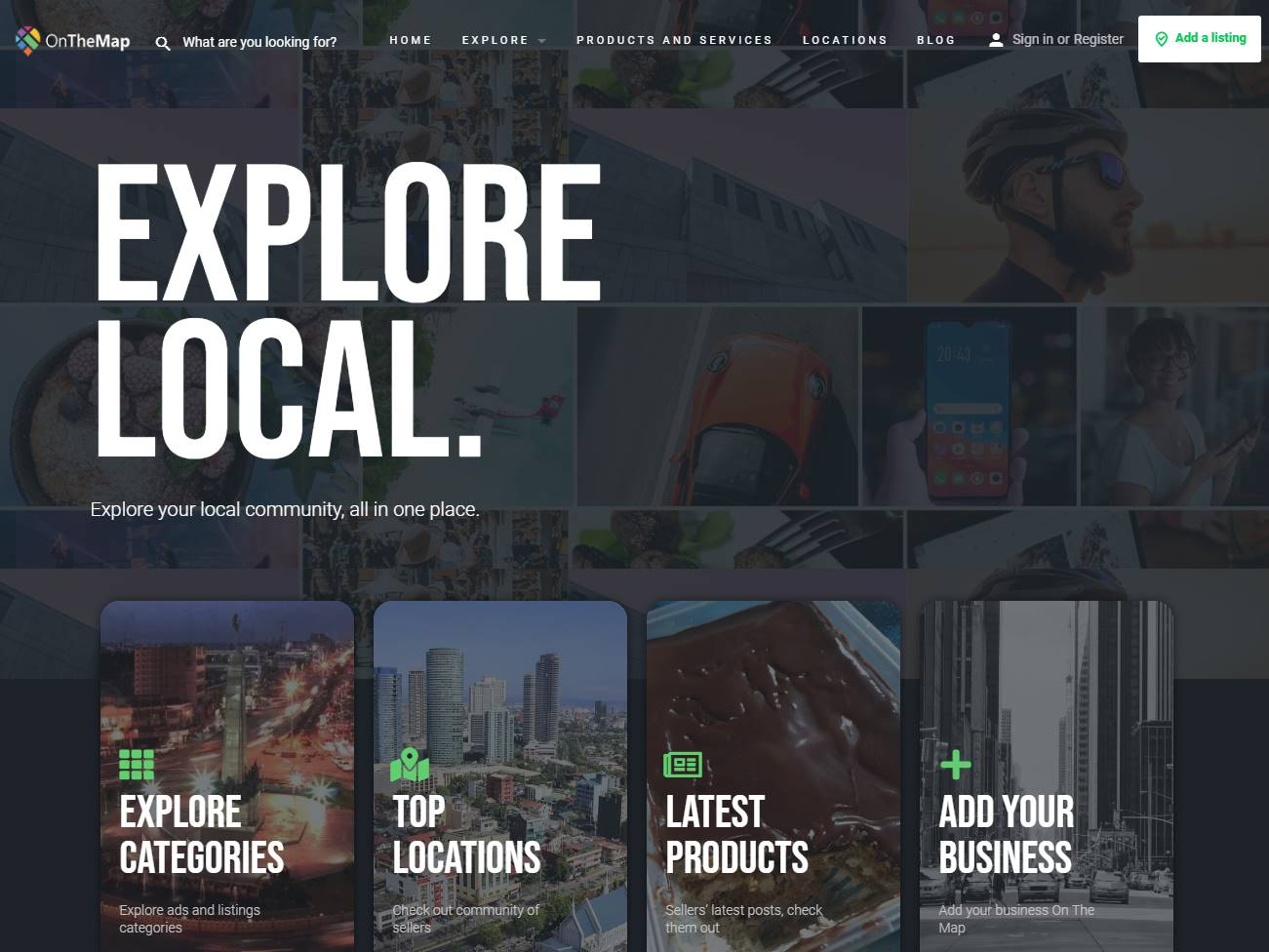 Screenshot of the Are You On The Map website