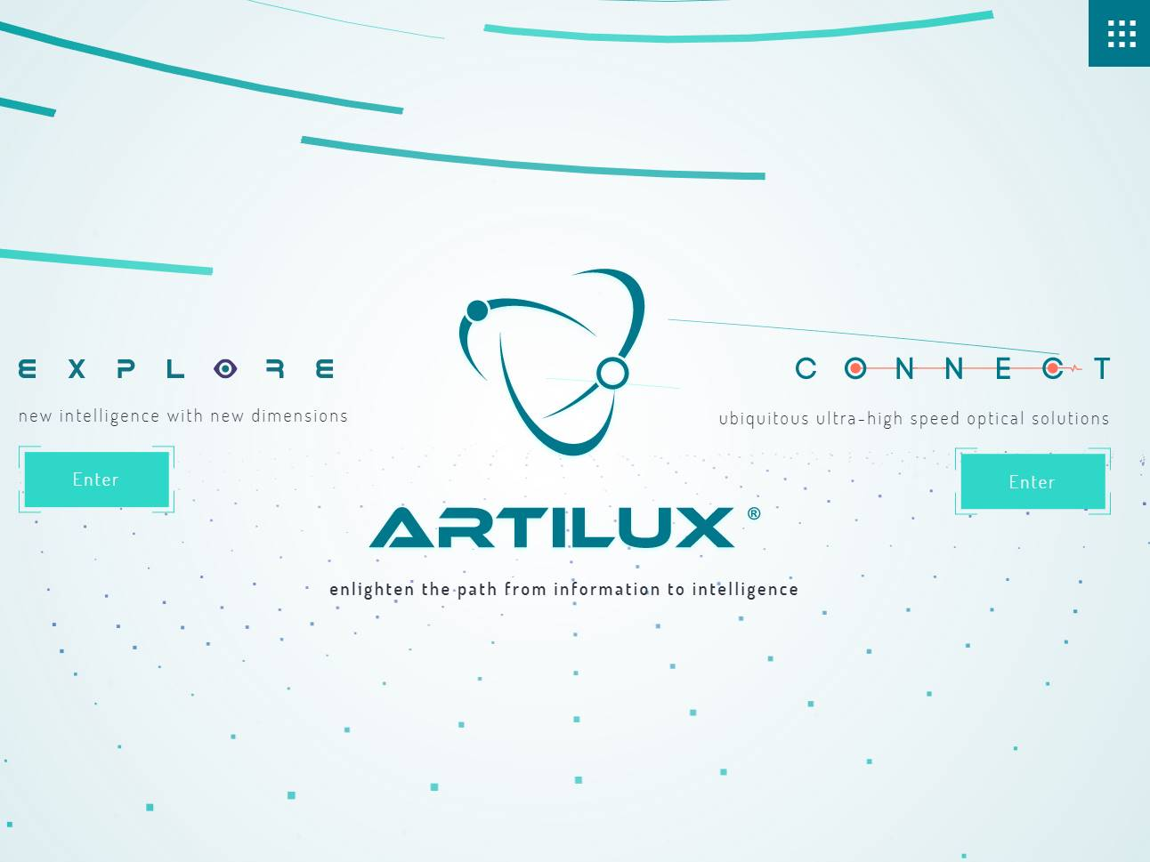 Screenshot of the ARTILUX website