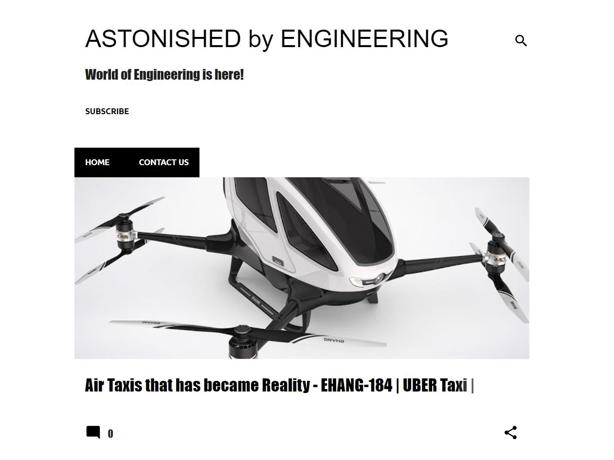 Screenshot of the Astonished by Engineering website