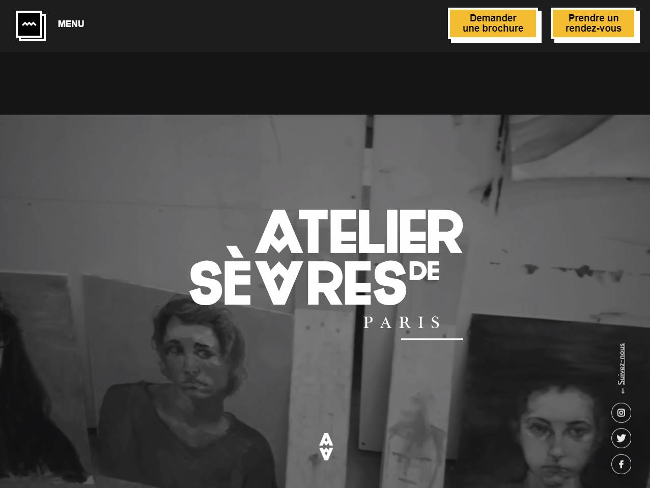 Screenshot of the #AtelierDeSevres website