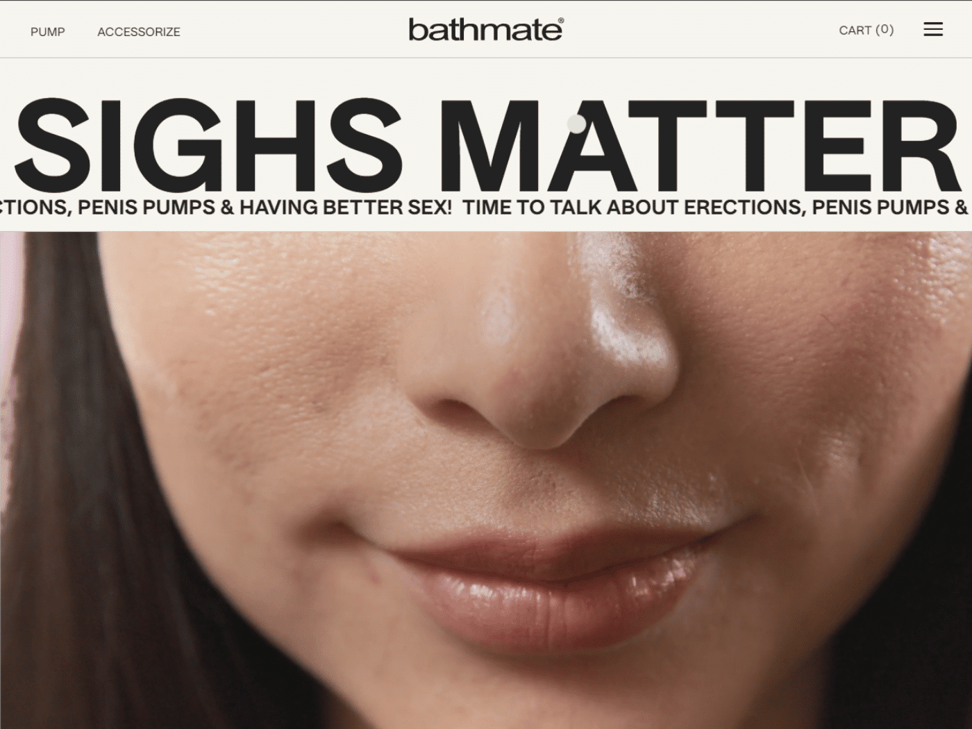 Screenshot of the Bathmate website