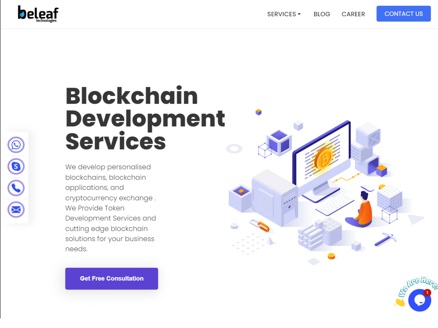 Screenshot of the Beleaf Technologies website