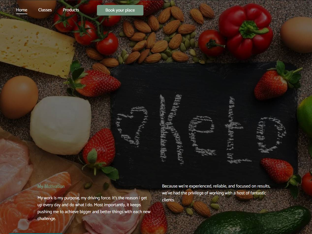 Screenshot of the Bella Shop website