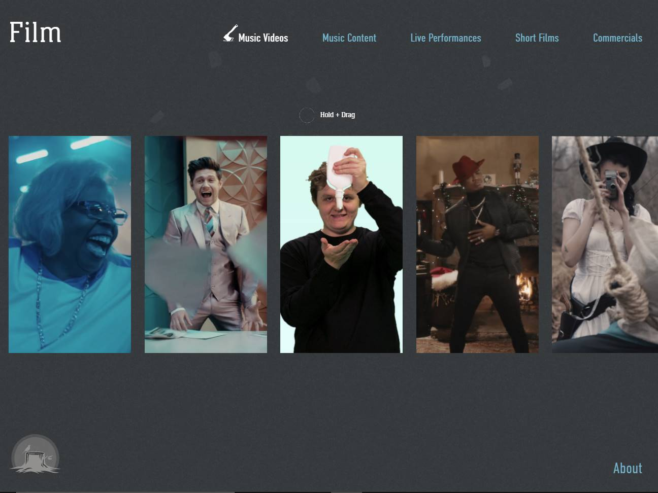 Screenshot of the Belward Tree Films website