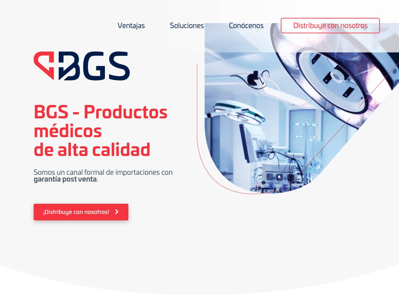 Screenshot of the BGS website