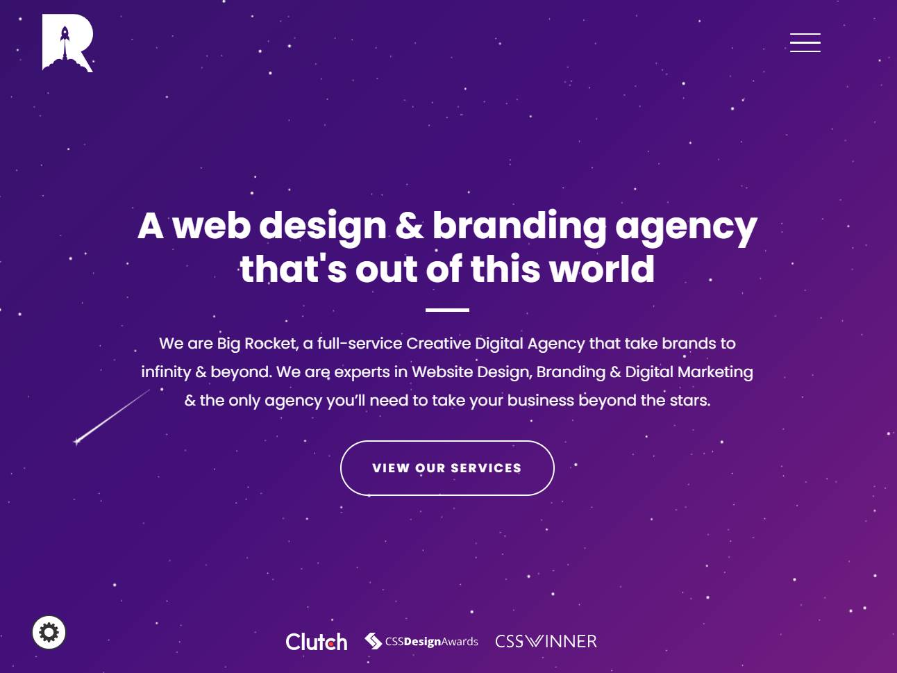 Screenshot of the Big Rocket website