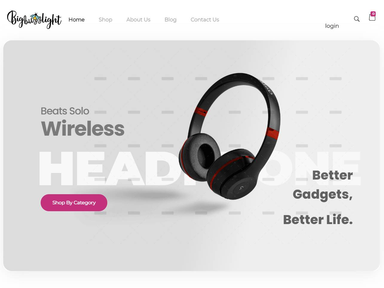 Screenshot of the Bigbuzz Light website