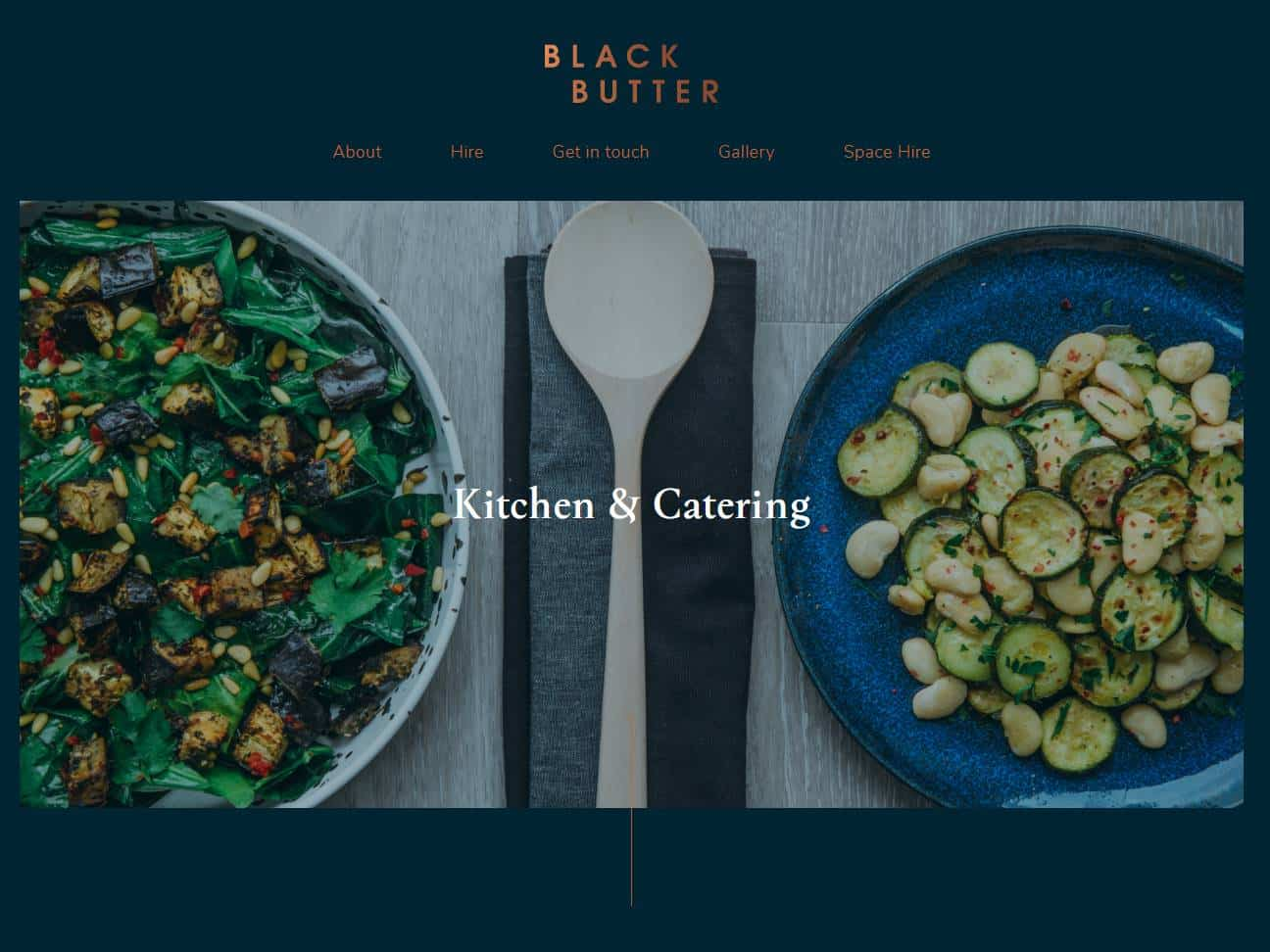 Screenshot of the Black Butter website