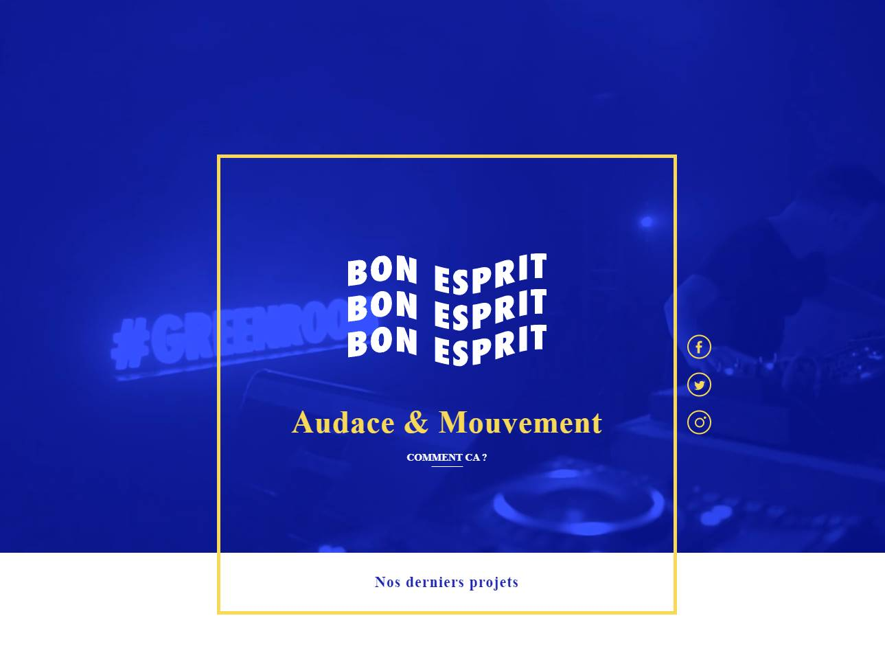 Screenshot of the Bon Esprit website