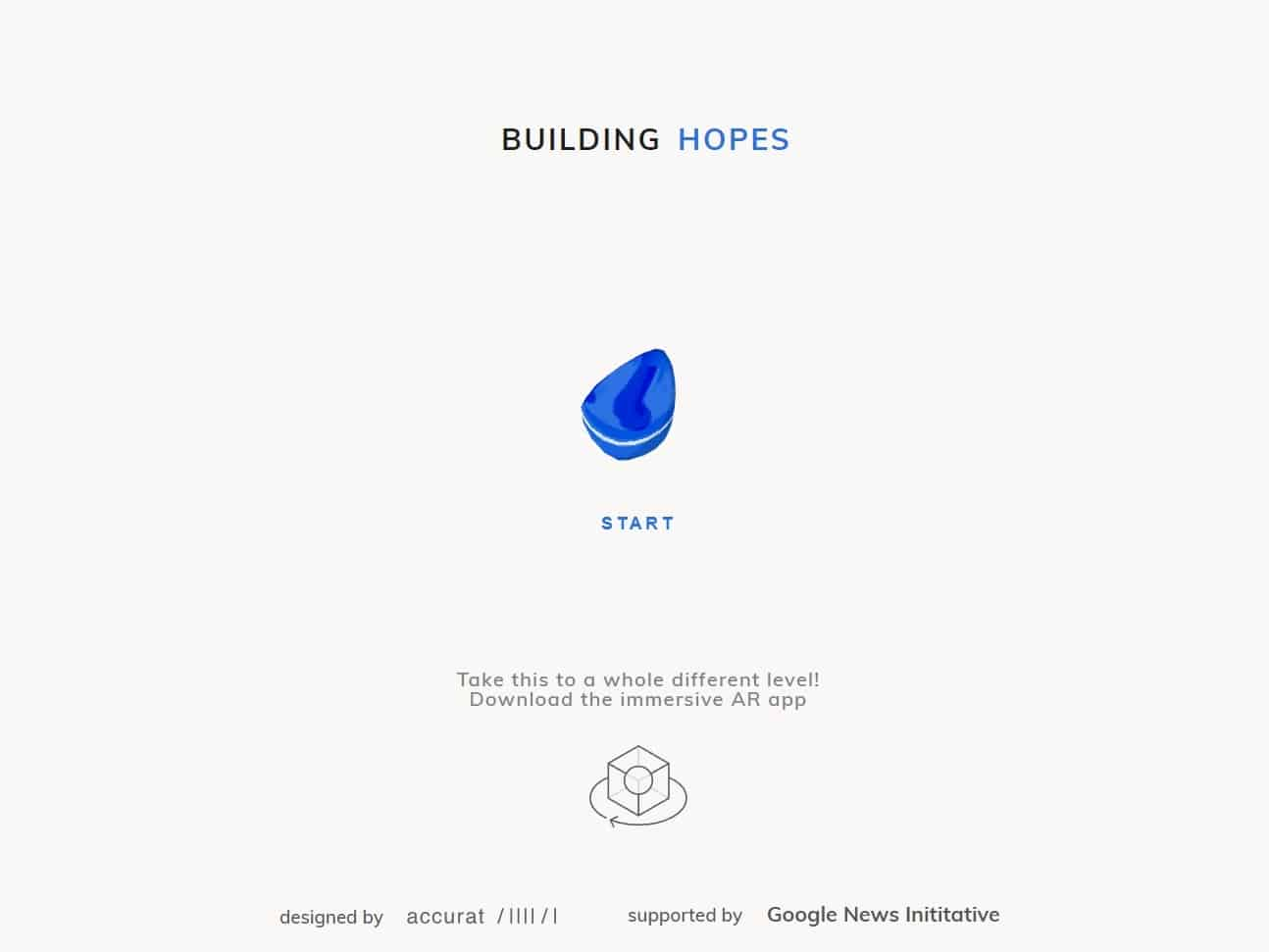 Screenshot of the Building Hopes website