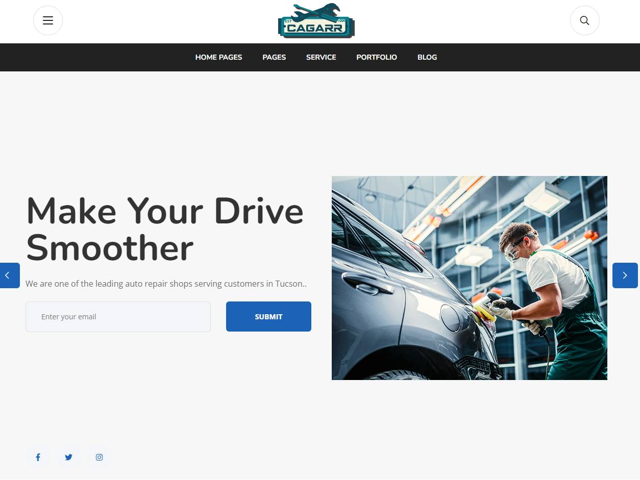 Screenshot of the Cagaar website