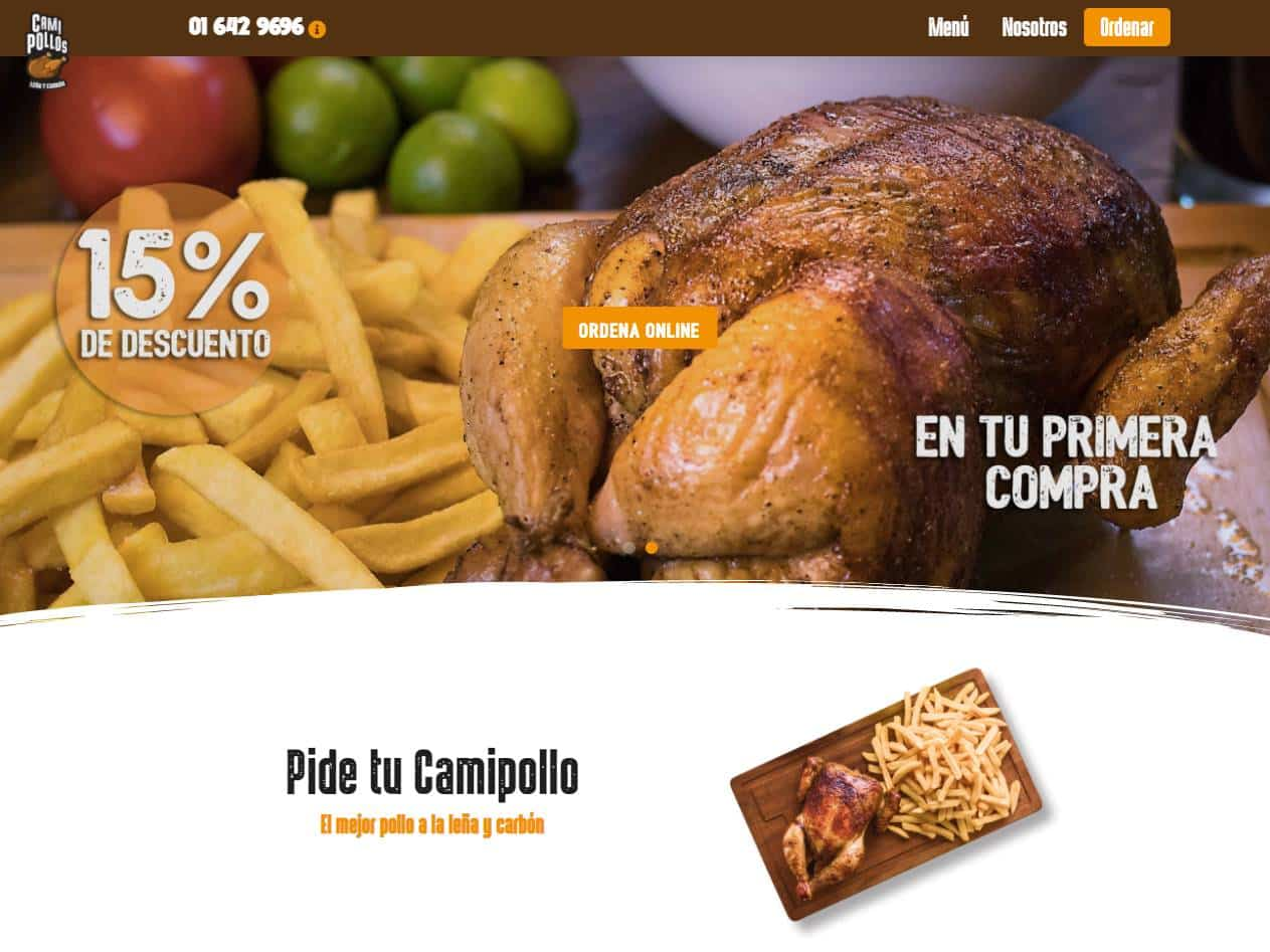 Screenshot of the CAMI POLLOS website