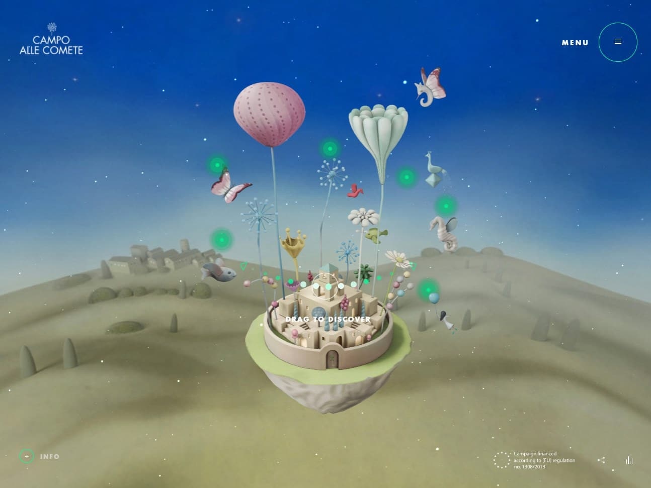 Screenshot of the Campo alle Comete website