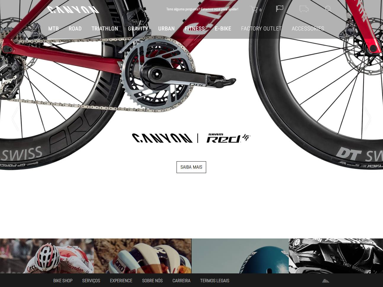 Screenshot of the Canyon – ULTIMATE website