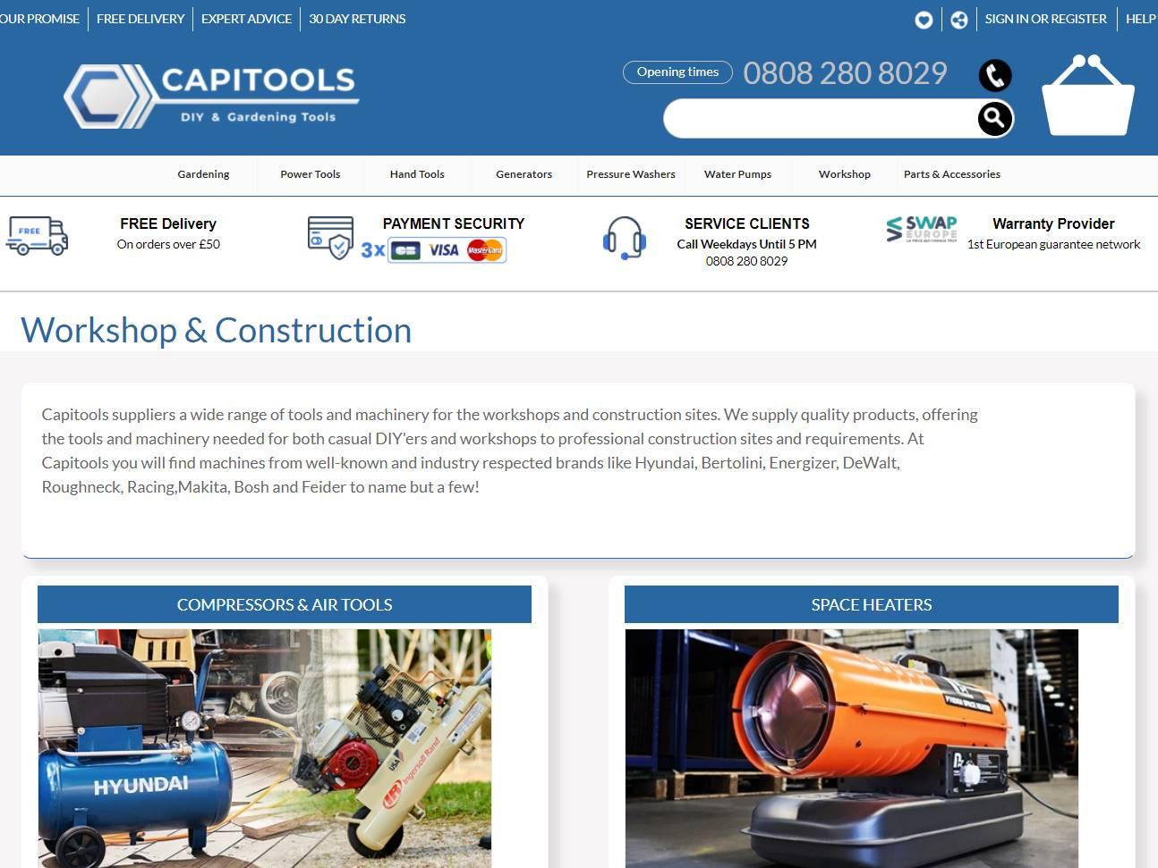 Screenshot of the Capitoolsuk Workshop website