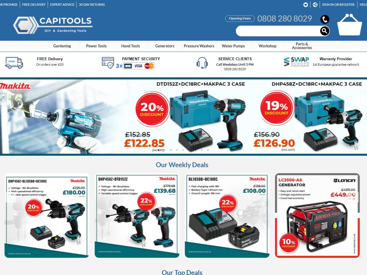 Screenshot of the Capitoolsuk website