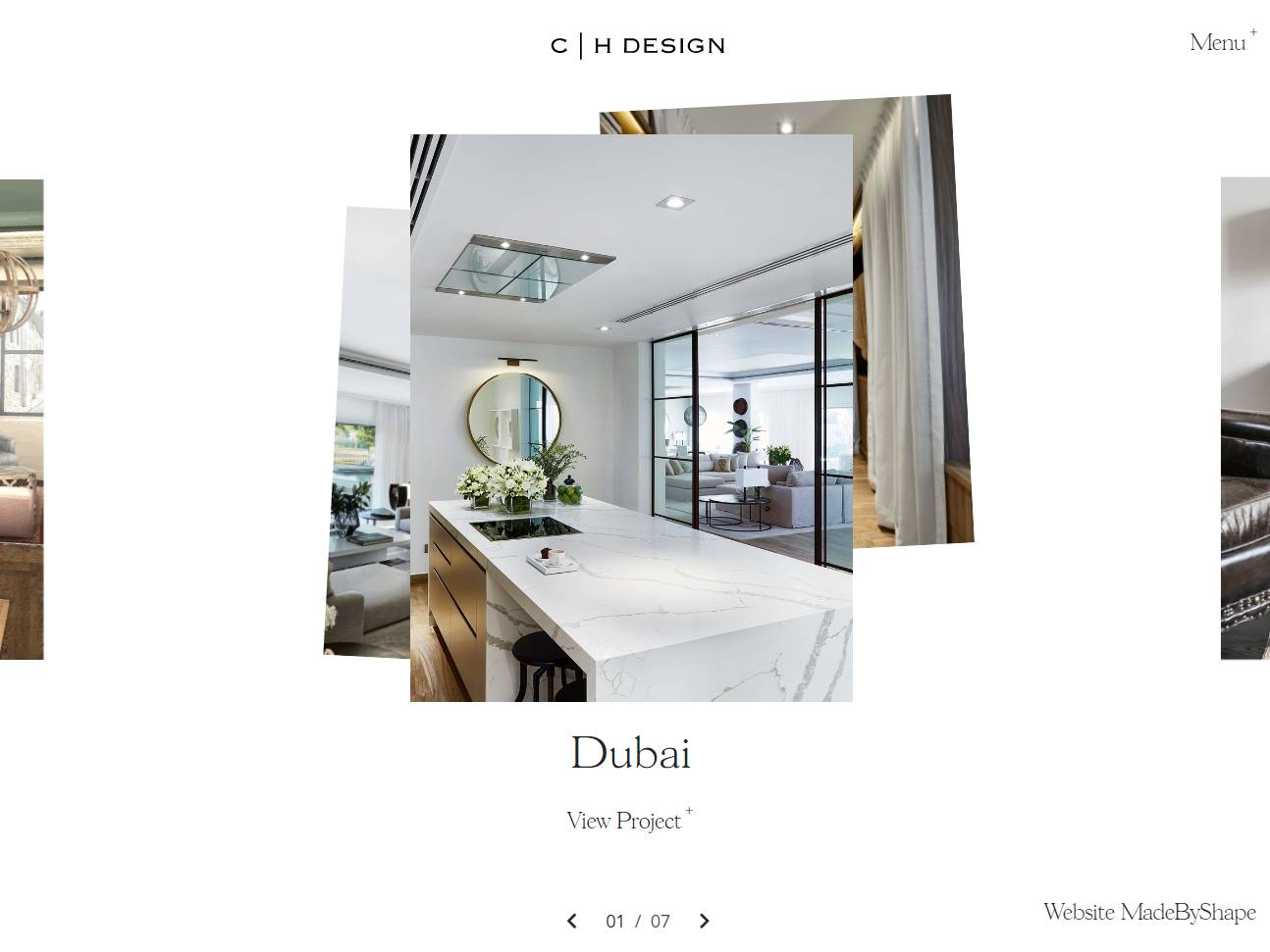 Screenshot of the Charlie Horner website