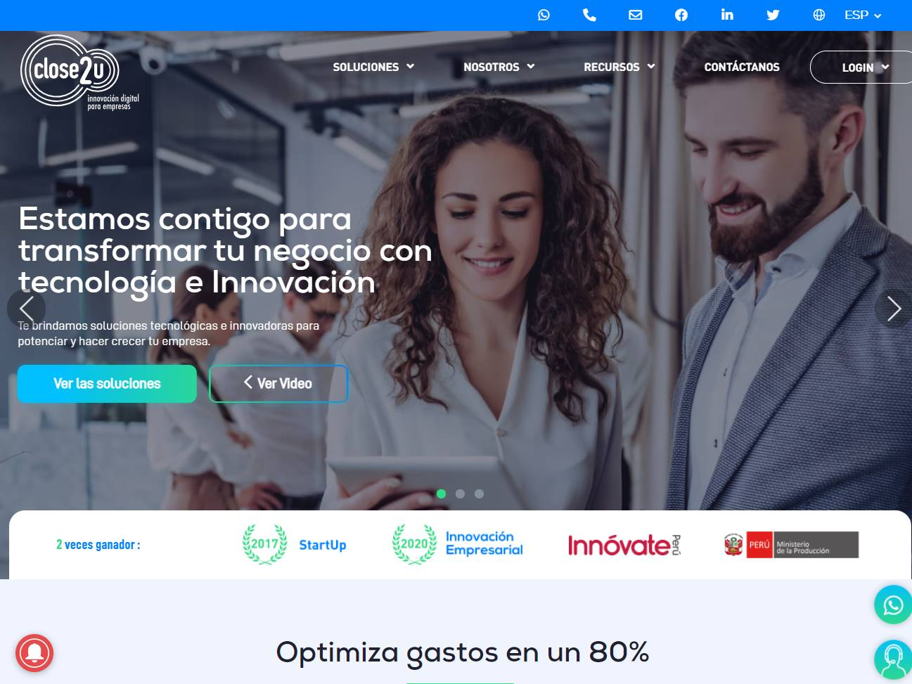 Screenshot of the Close 2 Your website