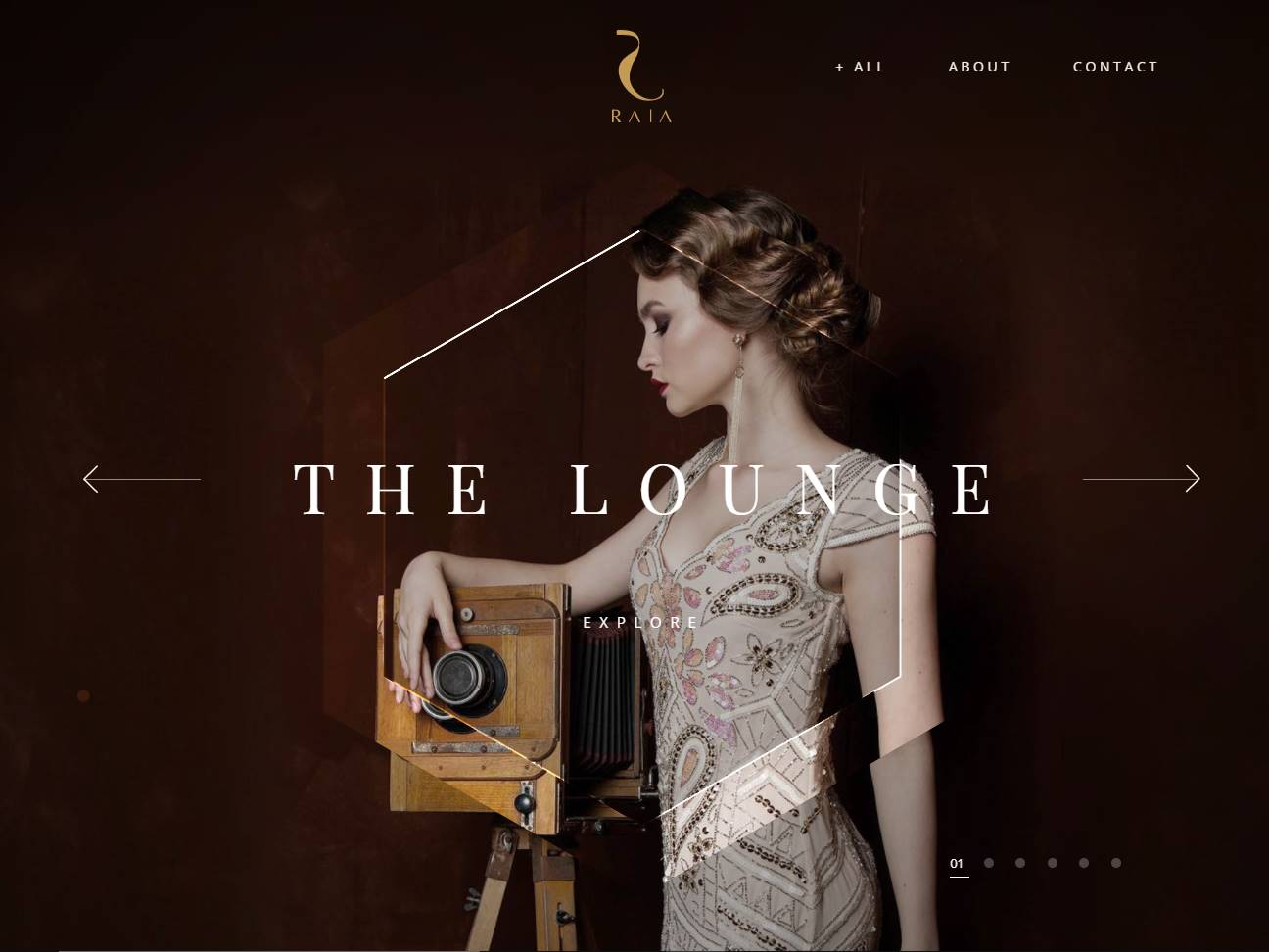 Screenshot of the Club Raia website