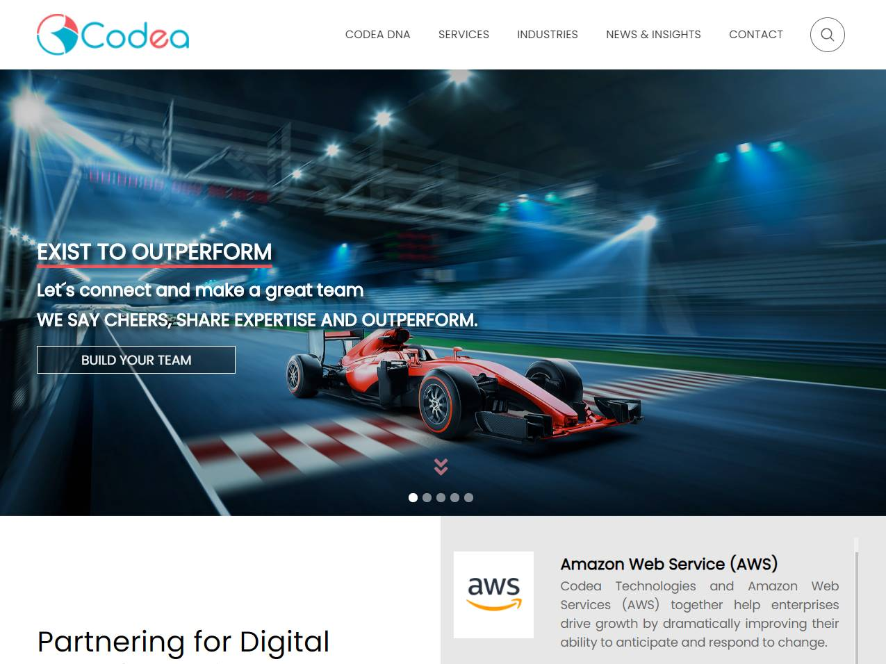 Screenshot of the Codea website