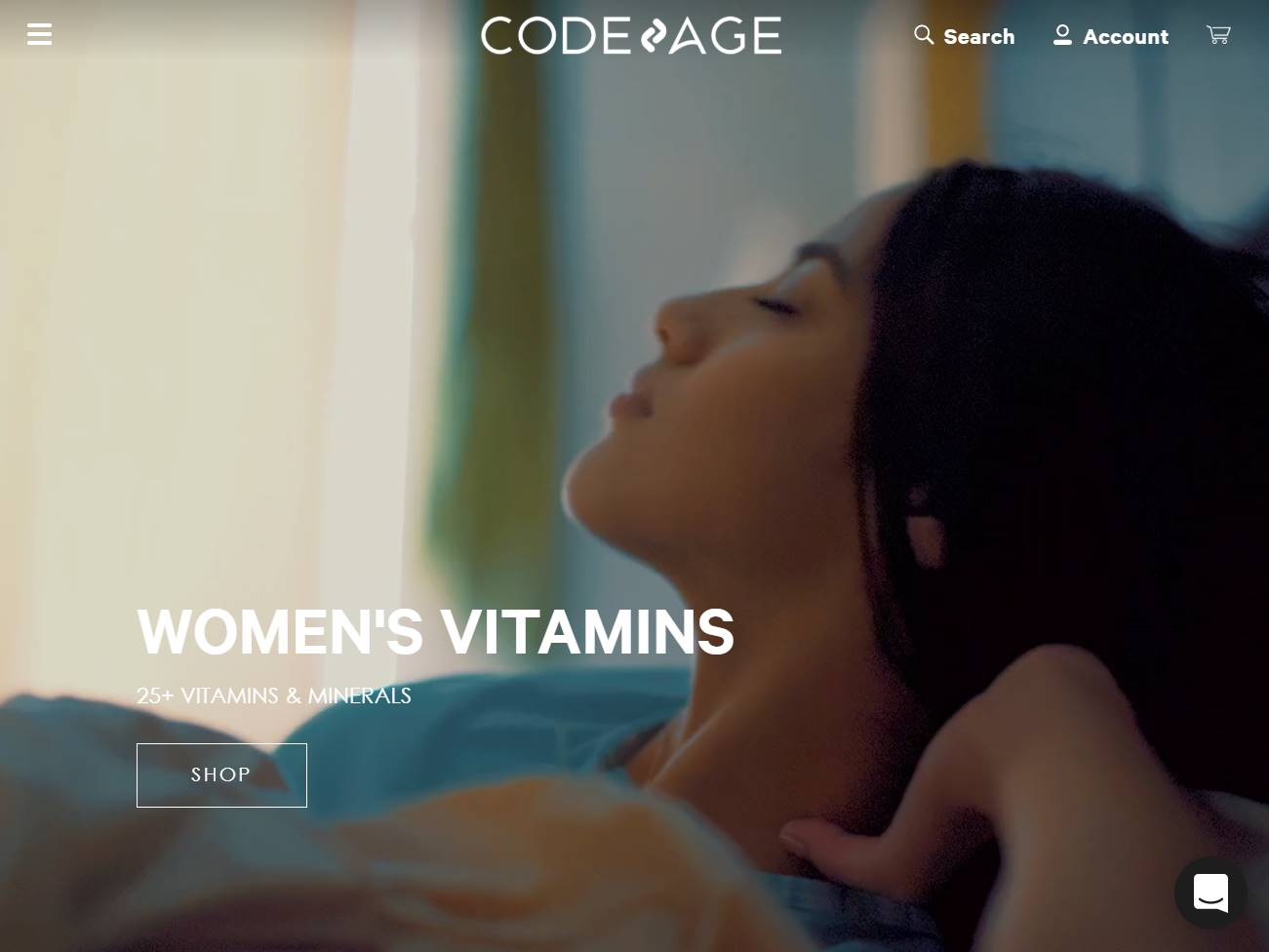 Screenshot of the Codeage website