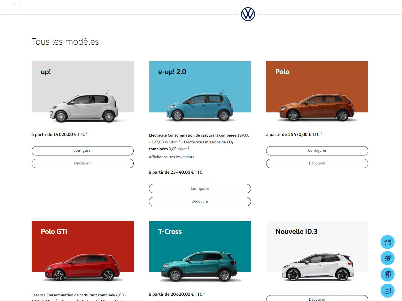 Screenshot of the Collection Coccinelle website