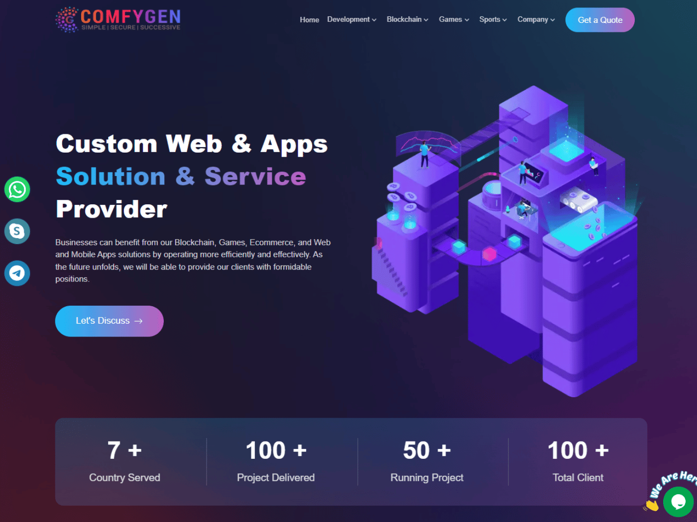 Screenshot of the Comfygen website