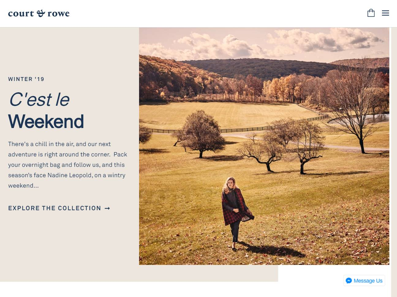 Screenshot of the Court & Rowe website