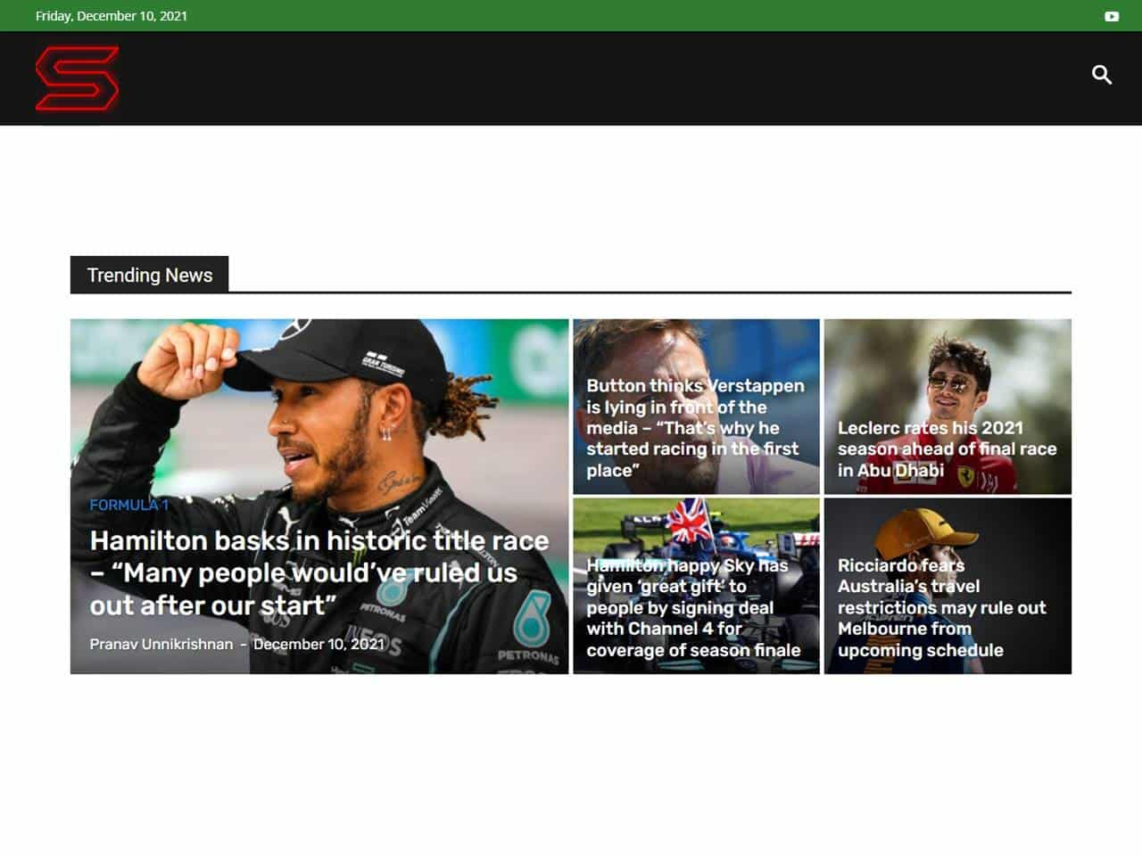 Screenshot of the CrowVision News website