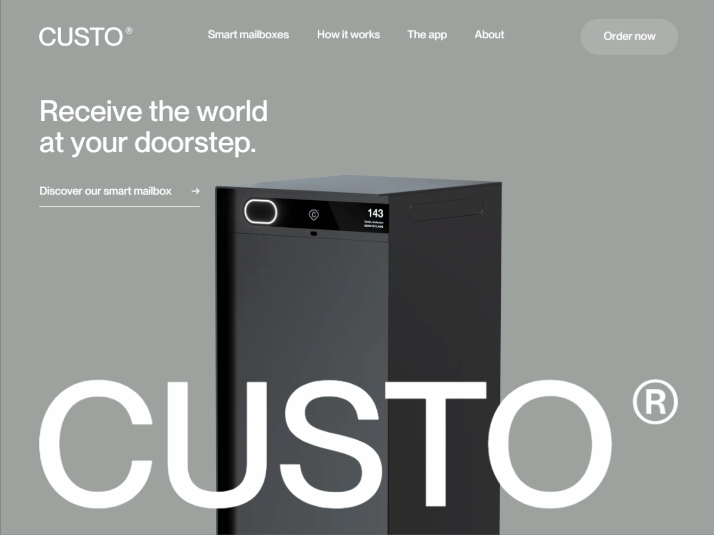 Screenshot of the Custo® website