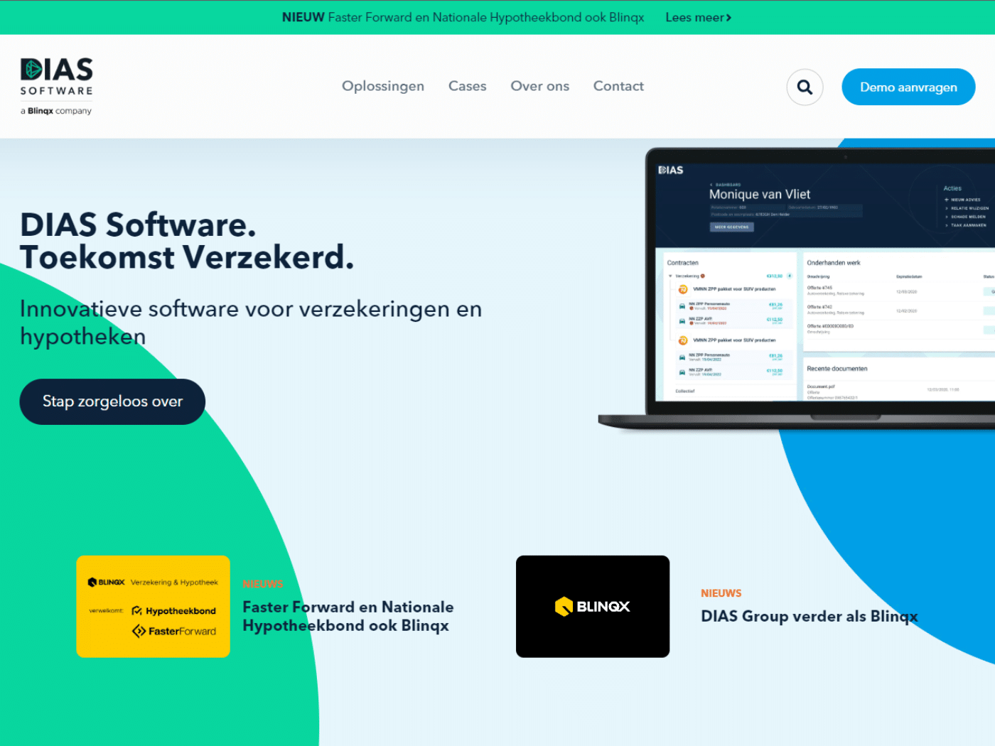 Screenshot of the DIAS Software B.v. website
