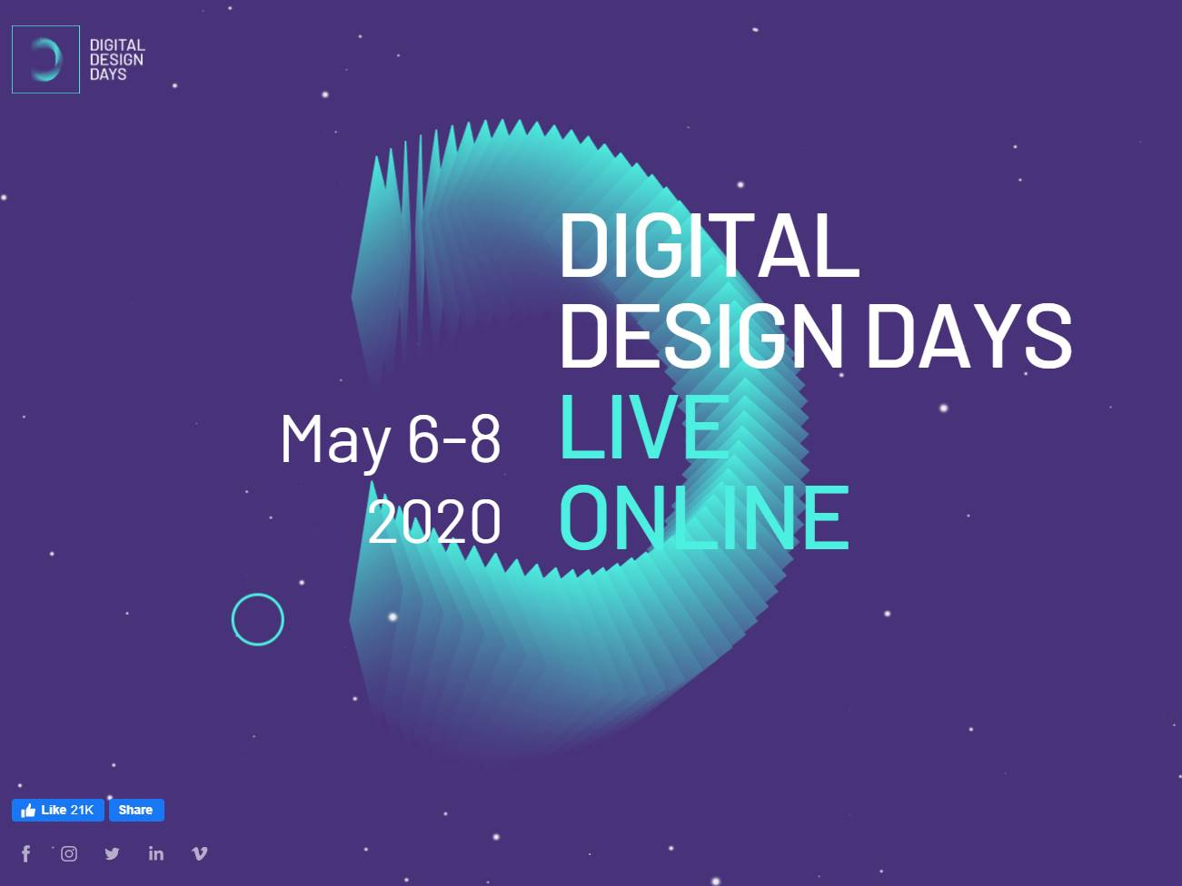 Screenshot of the Digital Design Days Festival website