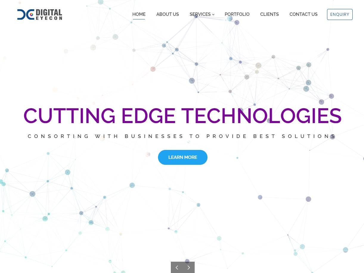 Screenshot of the Digitaleyecon website