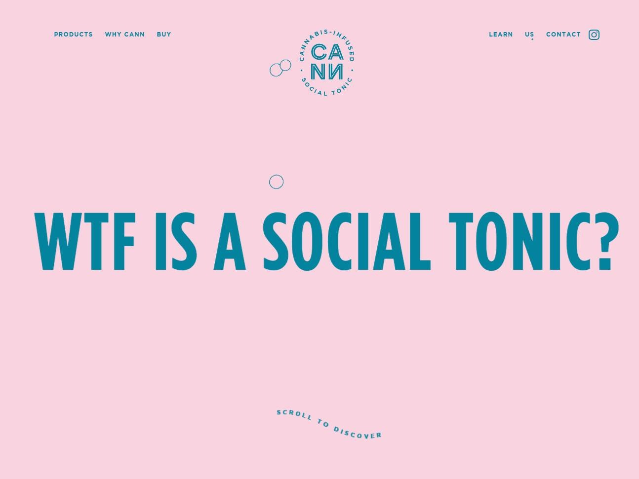 Screenshot of the Drink Cann website