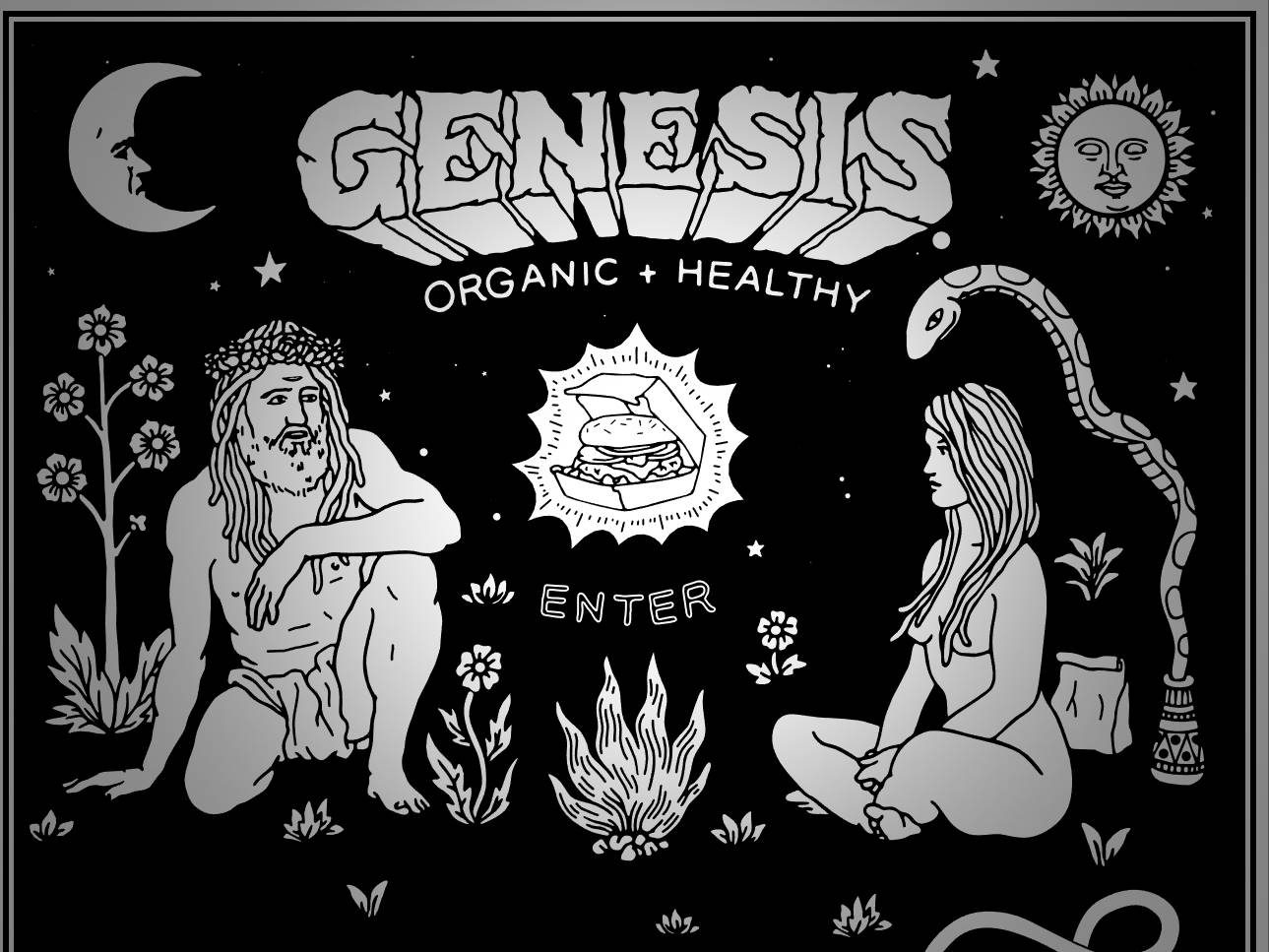 Screenshot of the Eat Genesis website