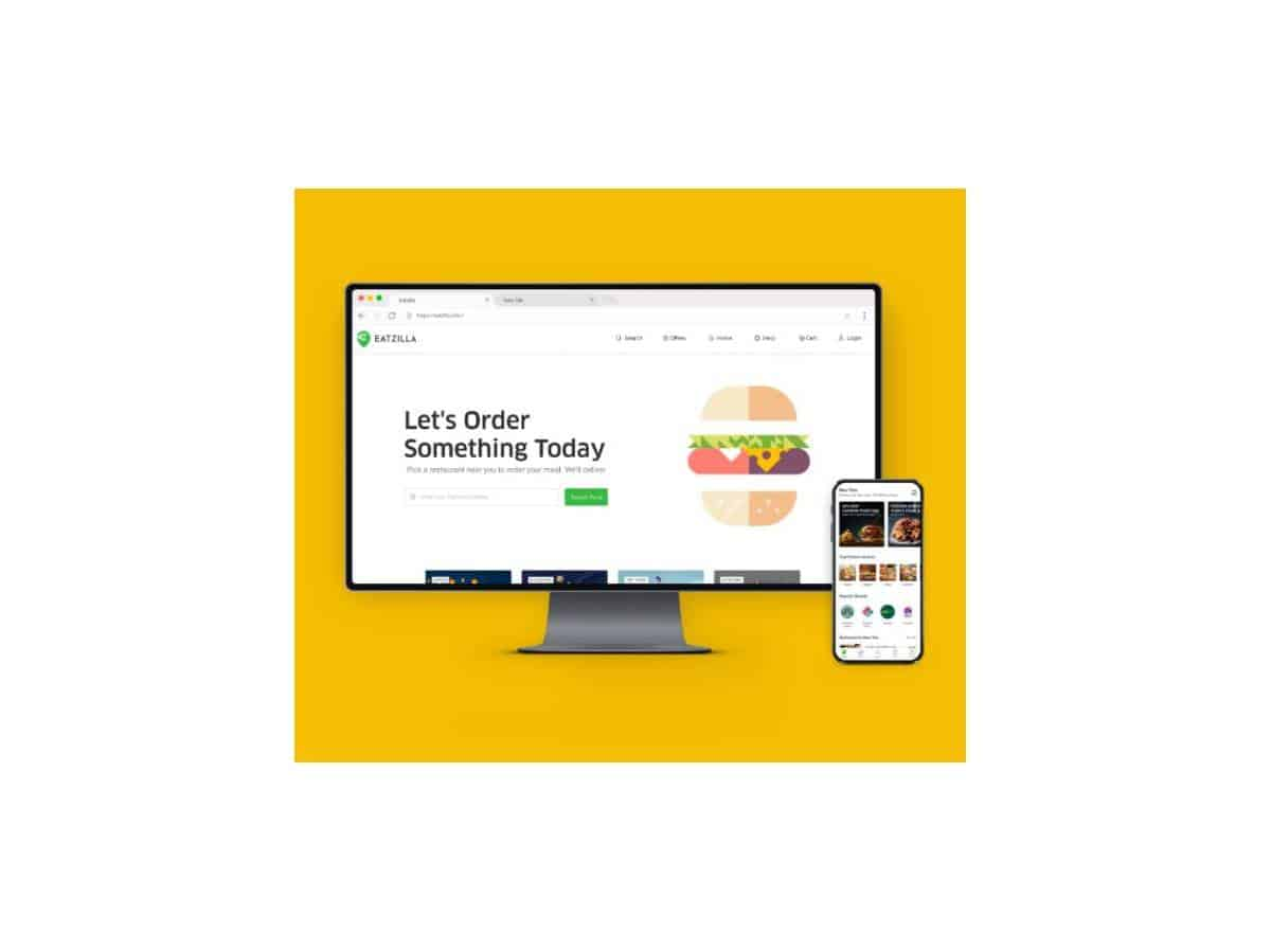 Screenshot of the Eatzilla case study website