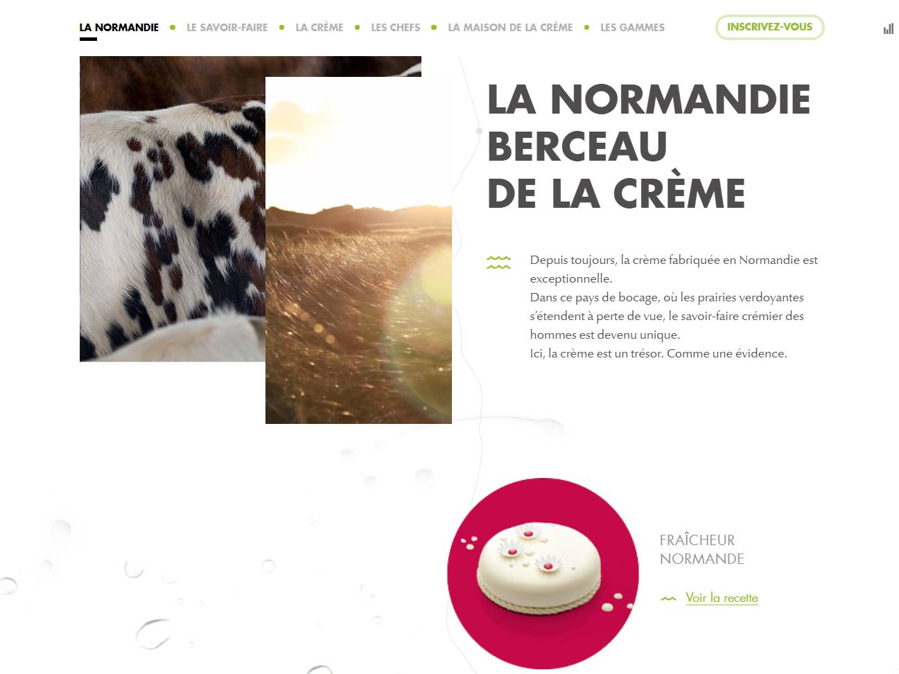 Screenshot of the Elle & Vire – Aux Origines de l’Excellence website