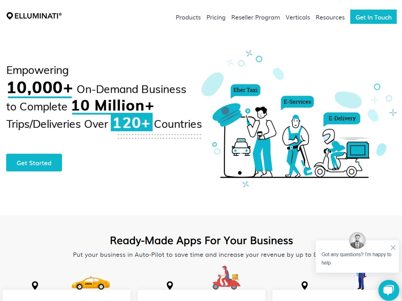 Screenshot of the Elluminati Inc website