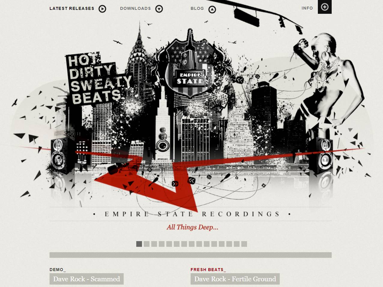 Screenshot of the Empire State Recordings website