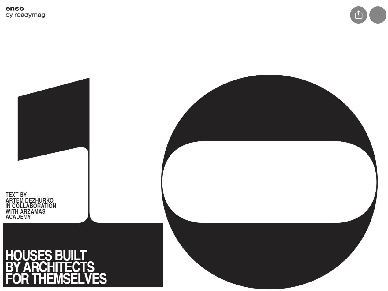 Screenshot of the Enso Magazine website